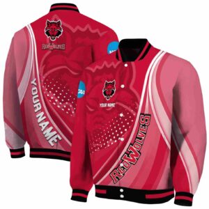 customized arkansas state red wolves wave patterns scarlet jacket fashion forward
