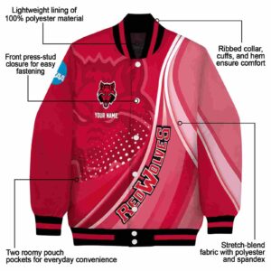 customized arkansas state red wolves wave patterns scarlet jacket new arrival