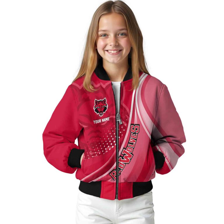 customized arkansas state red wolves wave patterns scarlet jacket top rated