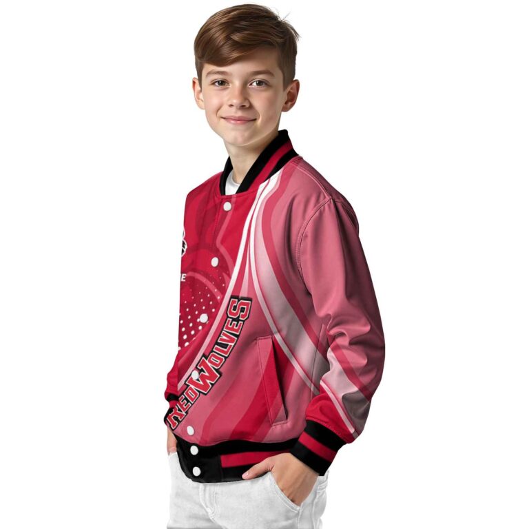 customized arkansas state red wolves wave patterns scarlet jacket trendy
