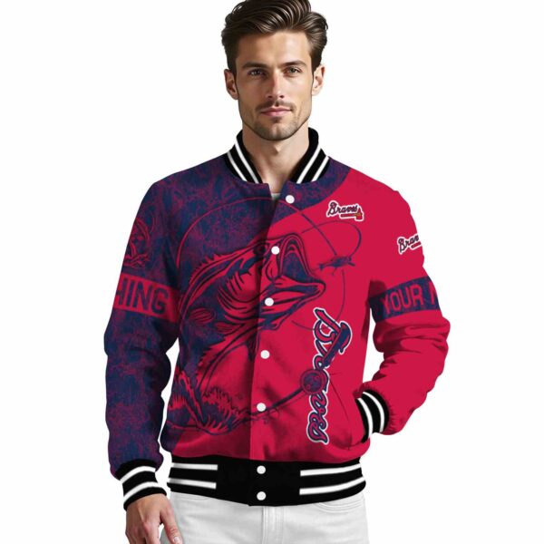 customized atlanta braves fishing rod red jacket high quality