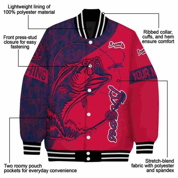 customized atlanta braves fishing rod red jacket new arrival