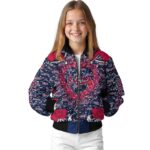 customized atlanta braves heart explosion navy jacket best selling