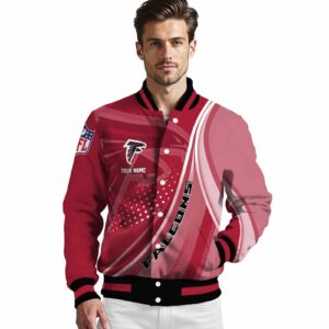 customized atlanta falcons wave patterns red jacket high quality