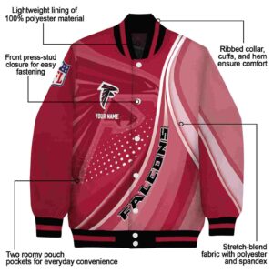 customized atlanta falcons wave patterns red jacket new arrival