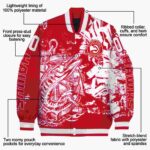customized atlanta hawks fishing art red jacket best selling