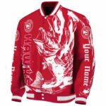 customized atlanta hawks fishing passion red white jacket best selling