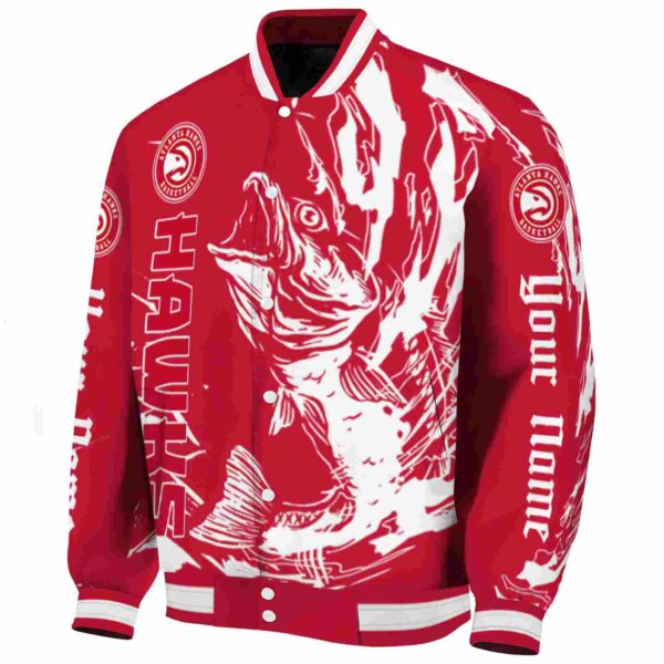 customized atlanta hawks fishing passion red white jacket best selling