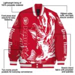 customized atlanta hawks fishing passion red white jacket best selling