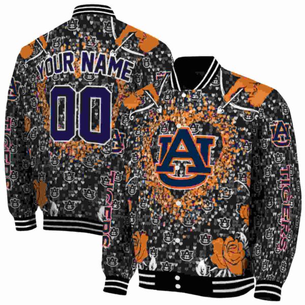 customized auburn tigers heart explosion navy blue jacket fashion forward