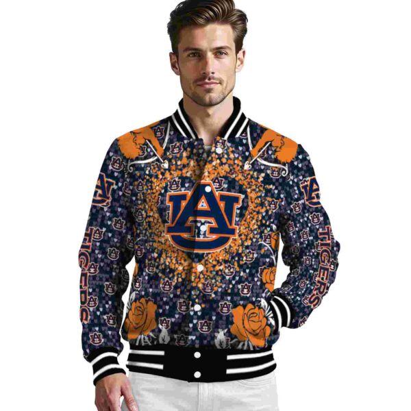 customized auburn tigers heart explosion navy blue jacket high quality