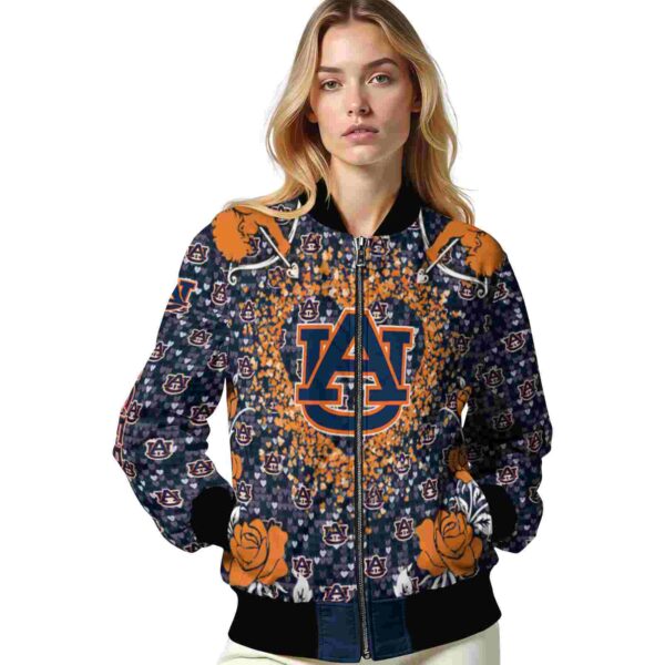 customized auburn tigers heart explosion navy blue jacket latest model