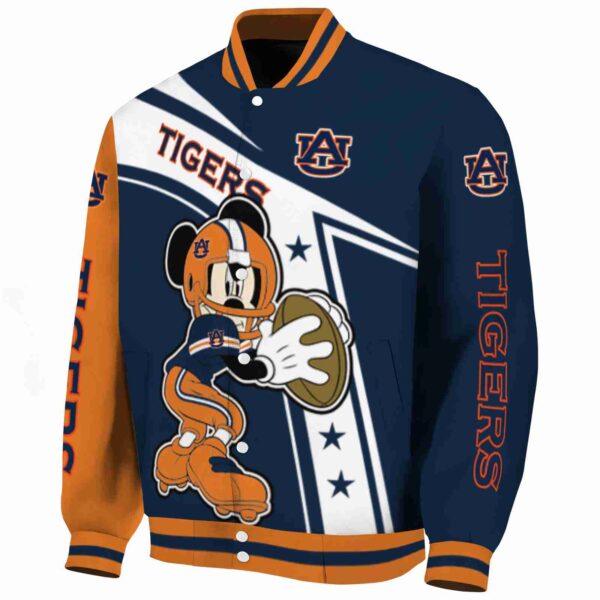 customized auburn tigers mickey football navy blue white jacket best selling