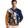customized auburn tigers mickey football navy blue white jacket high quality