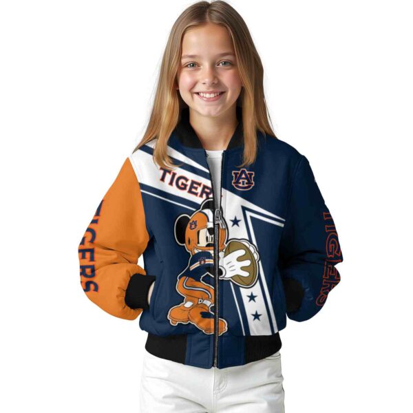 customized auburn tigers mickey football navy blue white jacket top rated