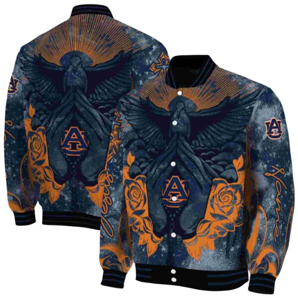 customized auburn tigers praying hands navy blue jacket fashion forward