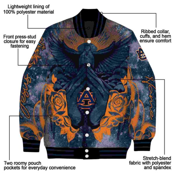 customized auburn tigers praying hands navy blue jacket new arrival
