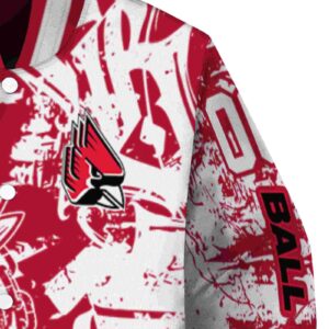 customized ball state cardinals fishing art red jacket premium grade