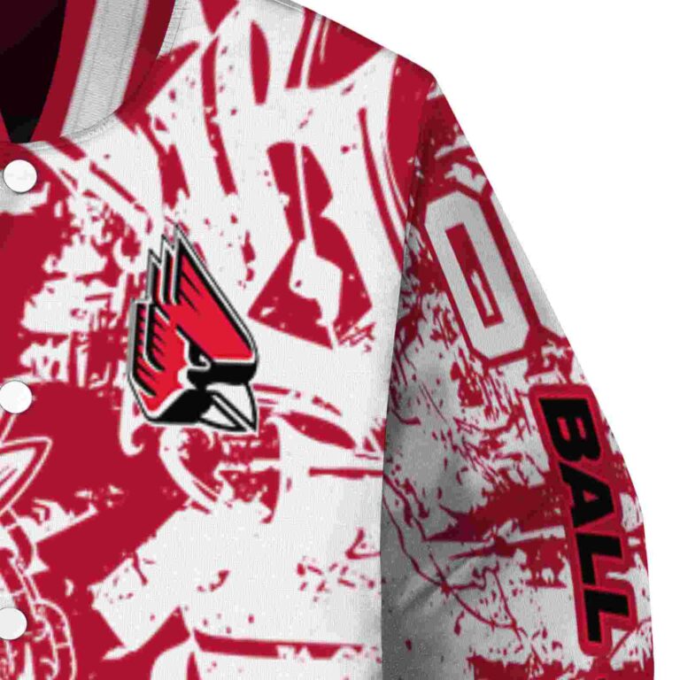 customized ball state cardinals fishing art red jacket premium grade