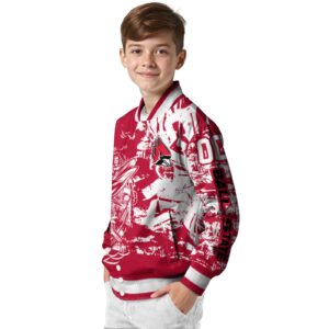 customized ball state cardinals fishing art red jacket trendy