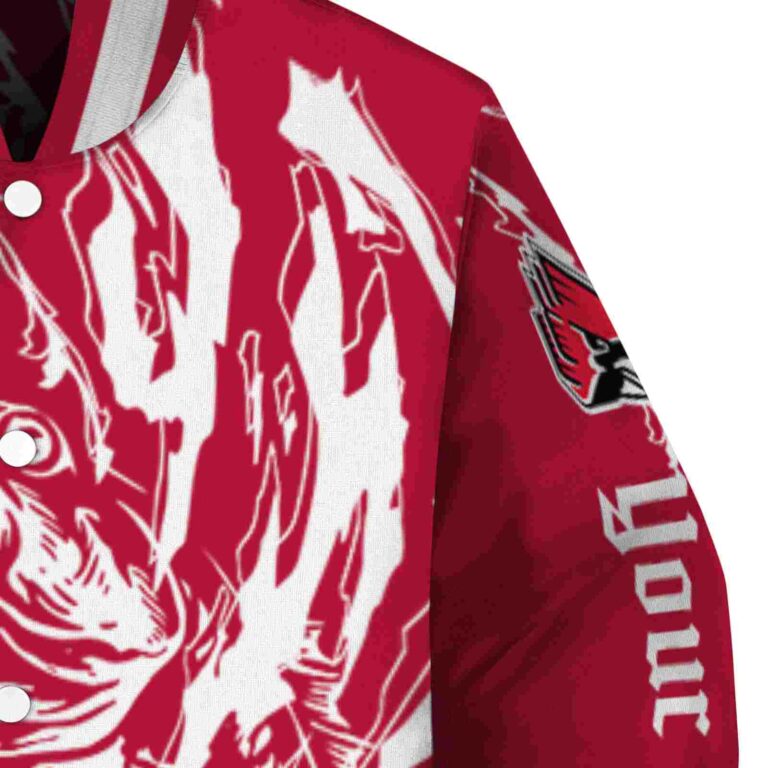 customized ball state cardinals fishing passion red white jacket premium grade