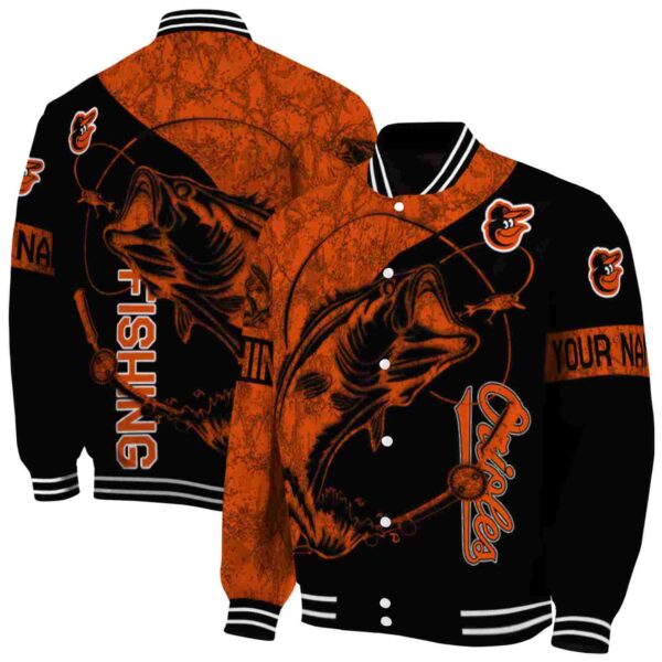 customized baltimore orioles fishing rod black jacket fashion forward