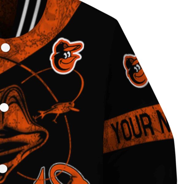 customized baltimore orioles fishing rod black jacket premium grade