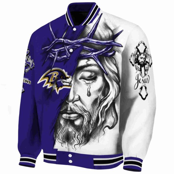 customized baltimore ravens jesus tears purple white jacket best selling