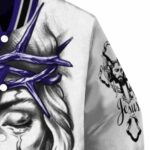 customized baltimore ravens jesus tears purple white jacket best selling
