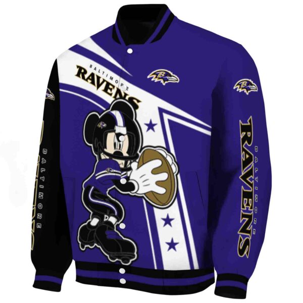 customized baltimore ravens mickey football purple white jacket best selling