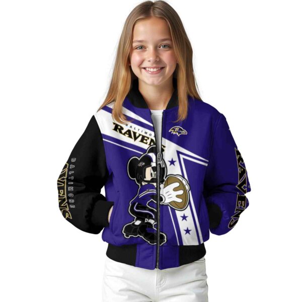 customized baltimore ravens mickey football purple white jacket top rated