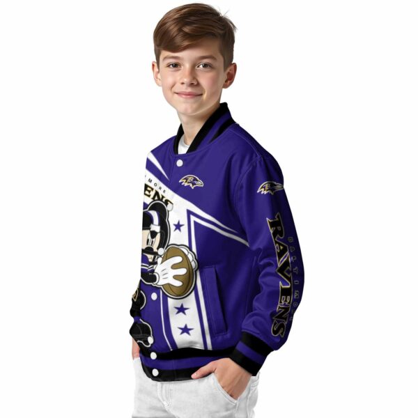 customized baltimore ravens mickey football purple white jacket trendy