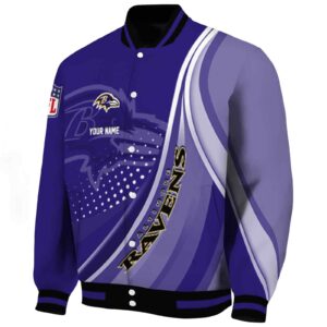 customized baltimore ravens wave patterns purple jacket best selling
