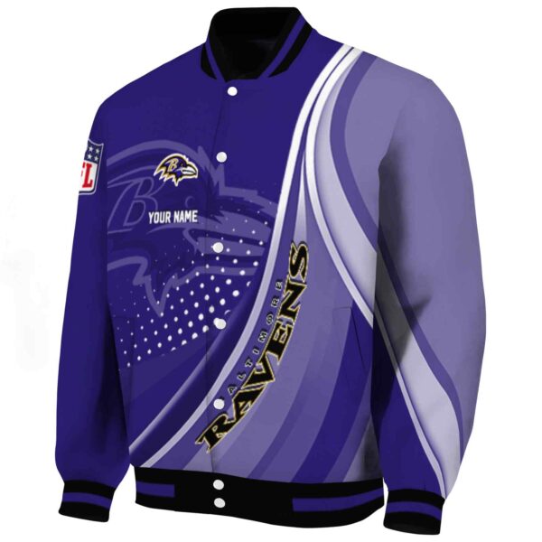 customized baltimore ravens wave patterns purple jacket best selling
