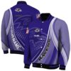 customized baltimore ravens wave patterns purple jacket fashion forward