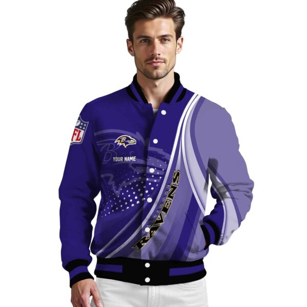 customized baltimore ravens wave patterns purple jacket high quality