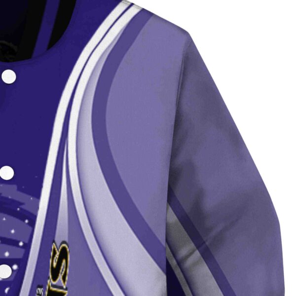 customized baltimore ravens wave patterns purple jacket premium grade