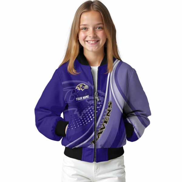 customized baltimore ravens wave patterns purple jacket top rated