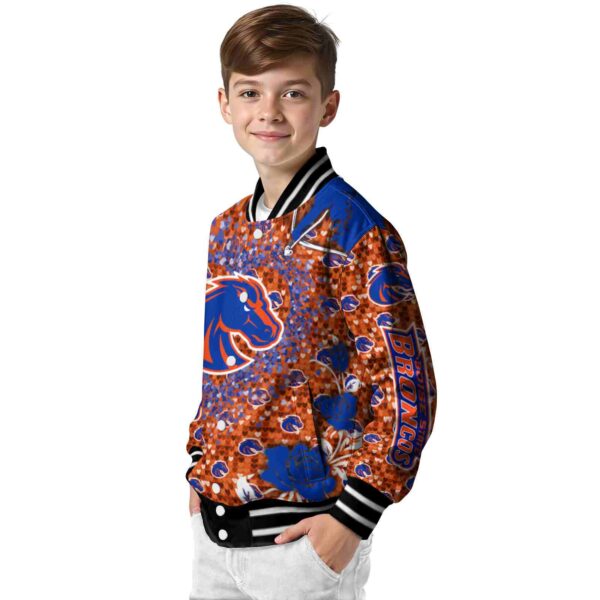 customized boise state broncos heart explosion orange jacket trendy