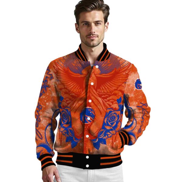 customized boise state broncos praying hands orange jacket high quality