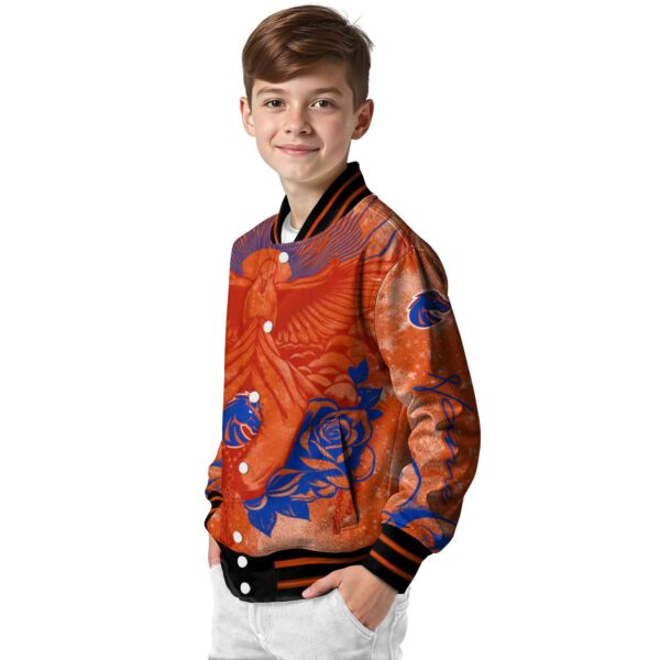 customized boise state broncos praying hands orange jacket trendy