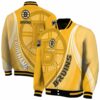 customized boston bruins wave patterns gold jacket fashion forward