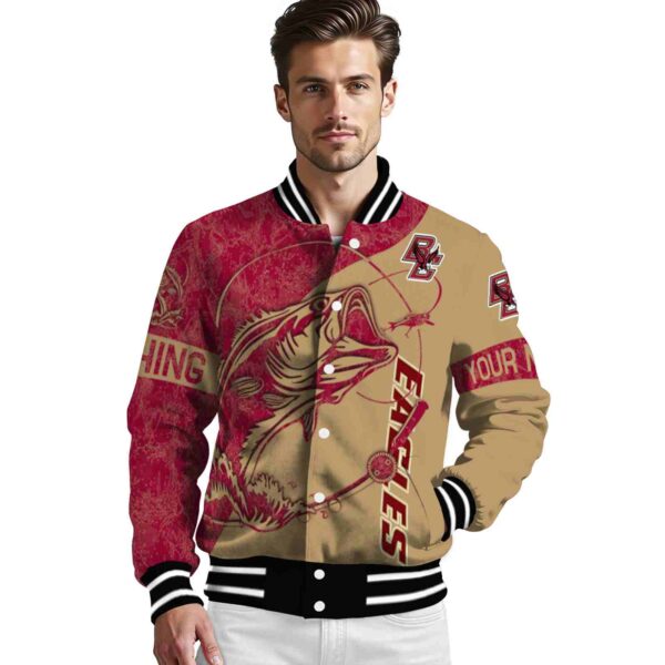 customized boston college eagles fishing rod gold jacket high quality