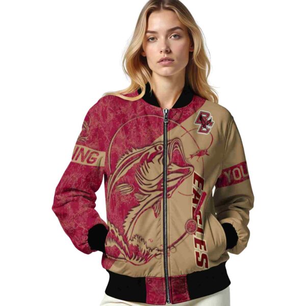 customized boston college eagles fishing rod gold jacket latest model