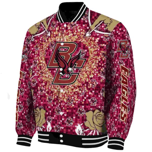 customized boston college eagles heart explosion maroon jacket best selling