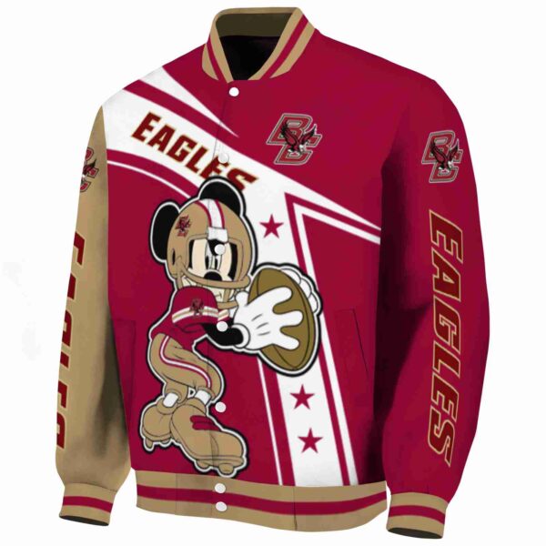 customized boston college eagles mickey football maroon white jacket best selling