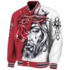 customized boston red sox jesus tears red white jacket best selling