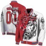 customized boston red sox jesus tears red white jacket best selling