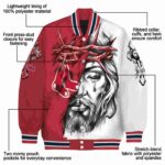customized boston red sox jesus tears red white jacket best selling
