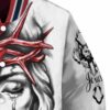customized boston red sox jesus tears red white jacket premium grade
